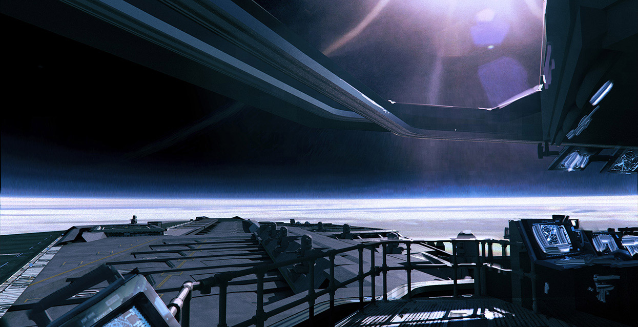 Team Earth Space Base Bridge View Blank Meme Template