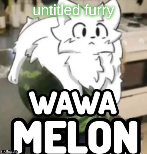 MSMG slander #1 | untitled furry | image tagged in the wawa melon | made w/ Imgflip meme maker