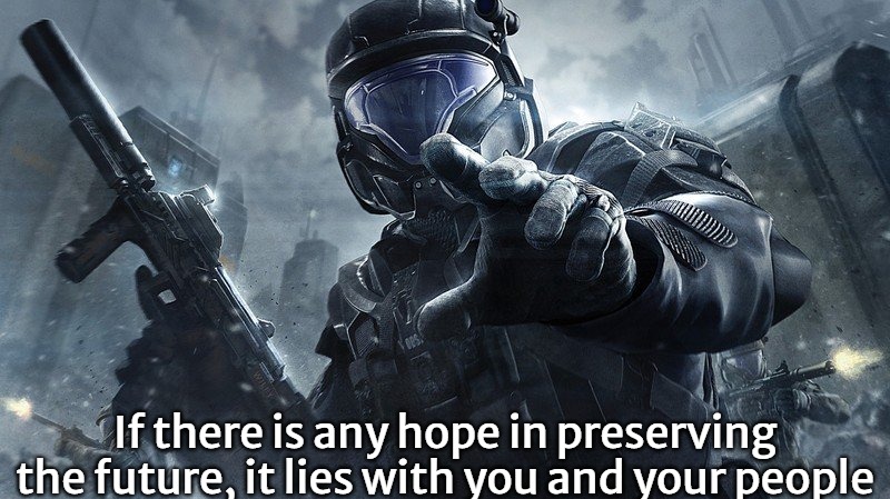 ODST | If there is any hope in preserving the future, it lies with you and your people | image tagged in odst,slavic halo | made w/ Imgflip meme maker