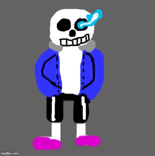 Imma make my own AU character: Poorly drawn sans | made w/ Imgflip meme maker