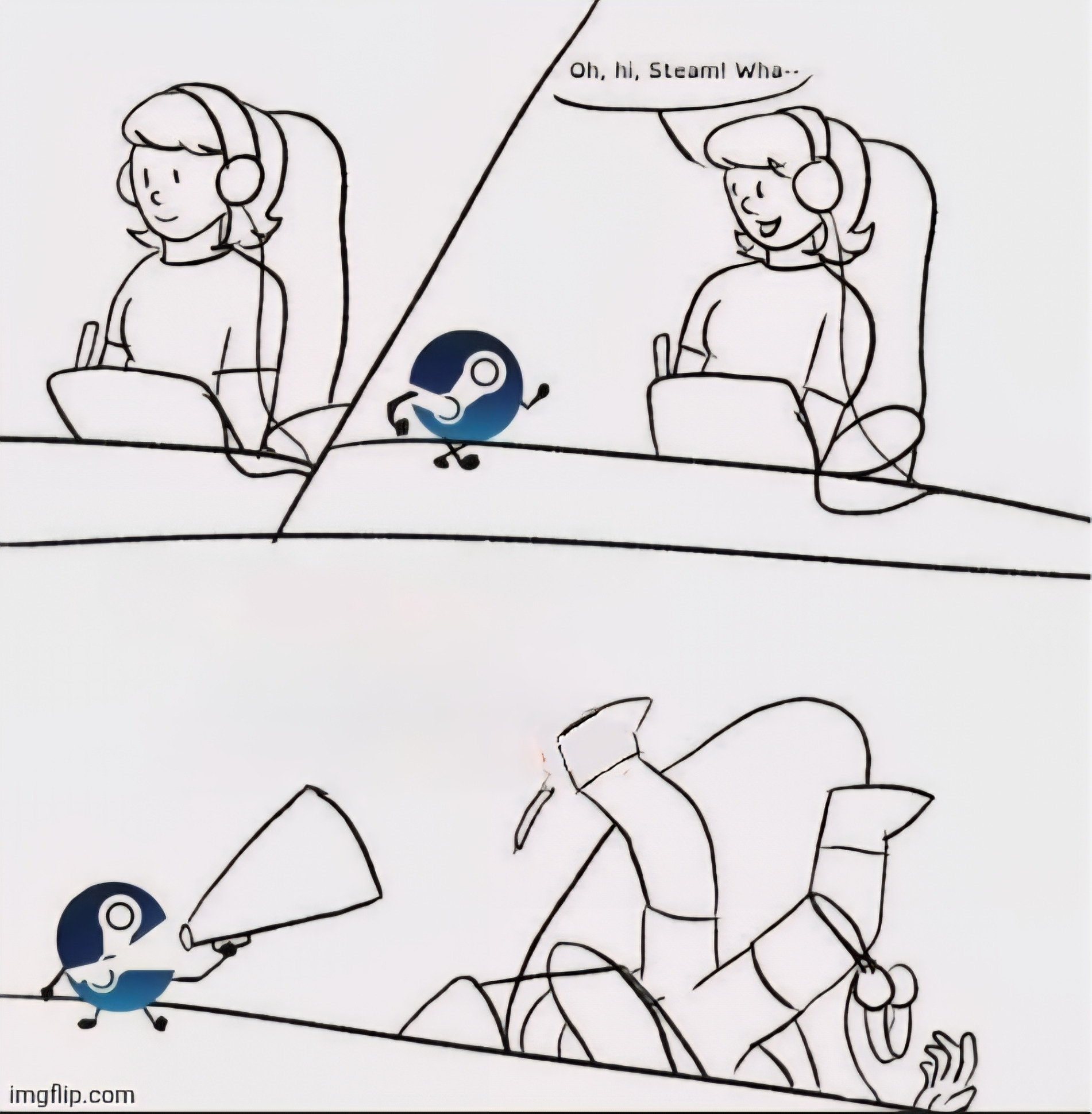 Hey Steam Blank Meme Template