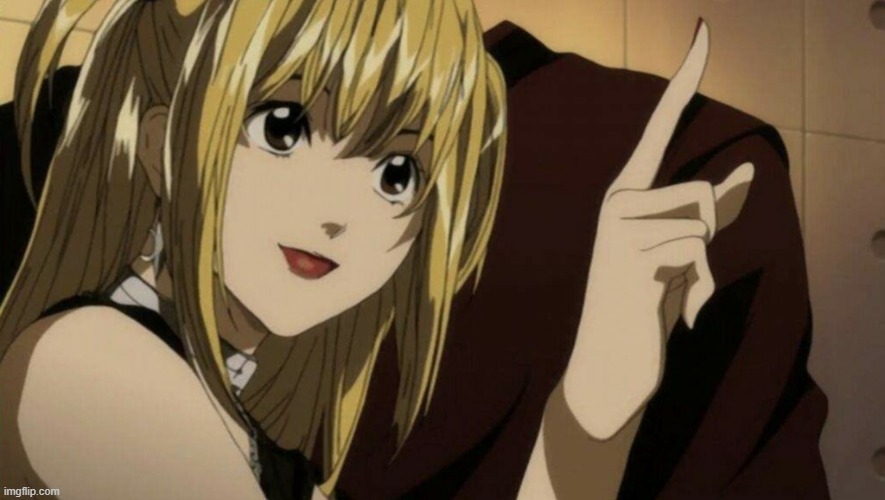 Death Note Misa Amane 4 | image tagged in death note misa amane 4 | made w/ Imgflip meme maker