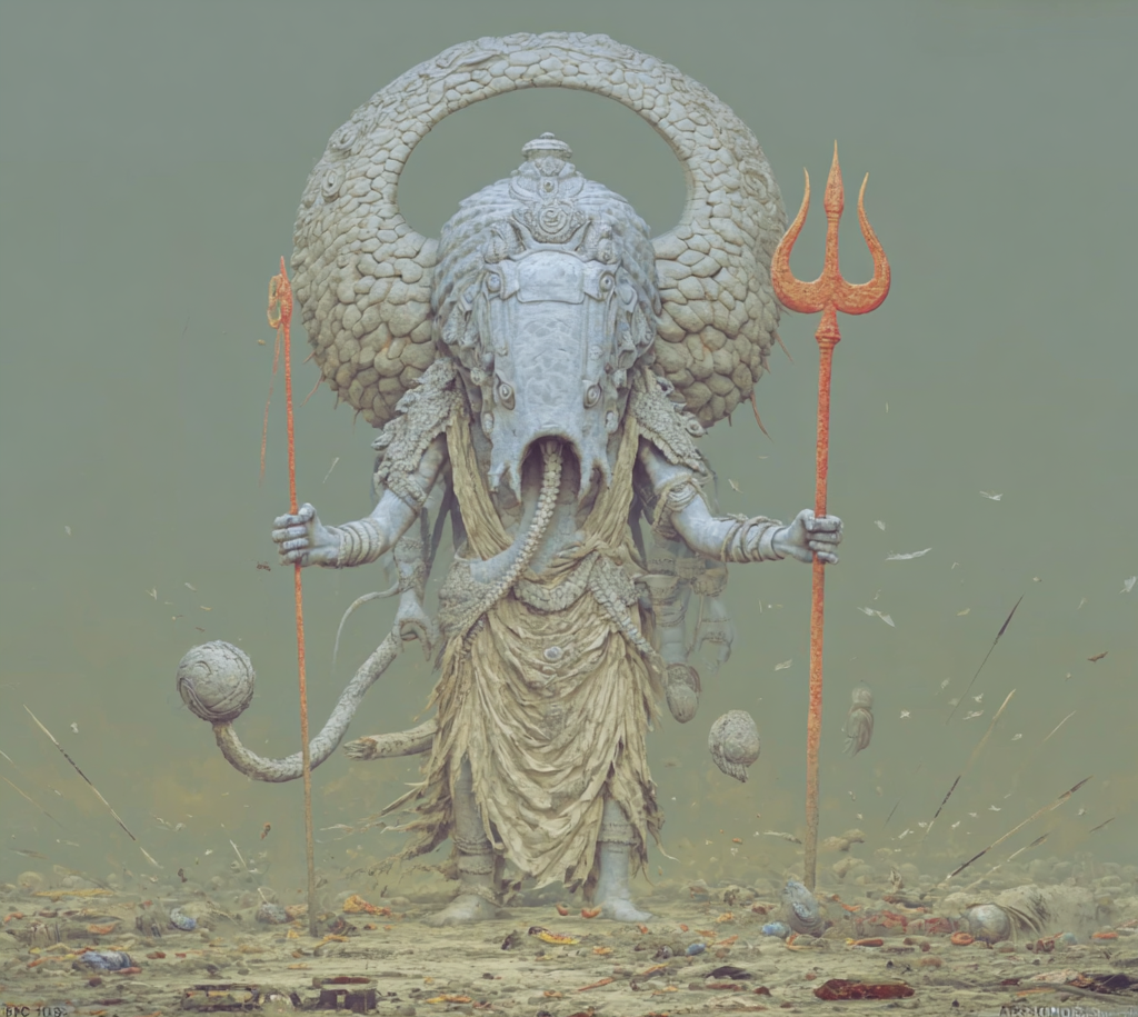 Cosmic Hindu Gods Blank Meme Template
