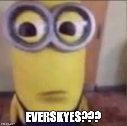 ES MESSAGE OF MINION | EVERSKYES??? | image tagged in goofy ahh minion | made w/ Imgflip meme maker