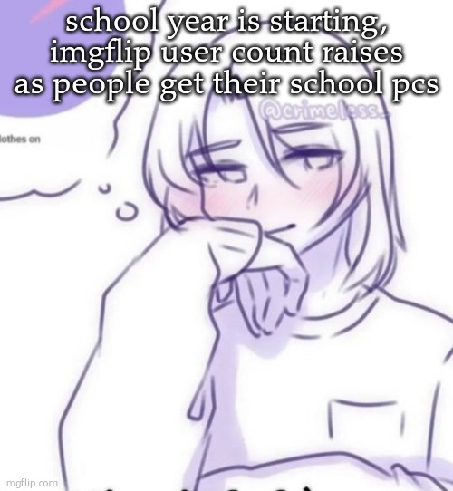 wrong font | school year is starting, imgflip user count raises as people get their school pcs | image tagged in smug look | made w/ Imgflip meme maker