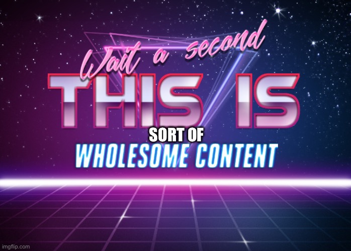 Wait a second this is wholesome content | SORT OF | image tagged in wait a second this is wholesome content | made w/ Imgflip meme maker
