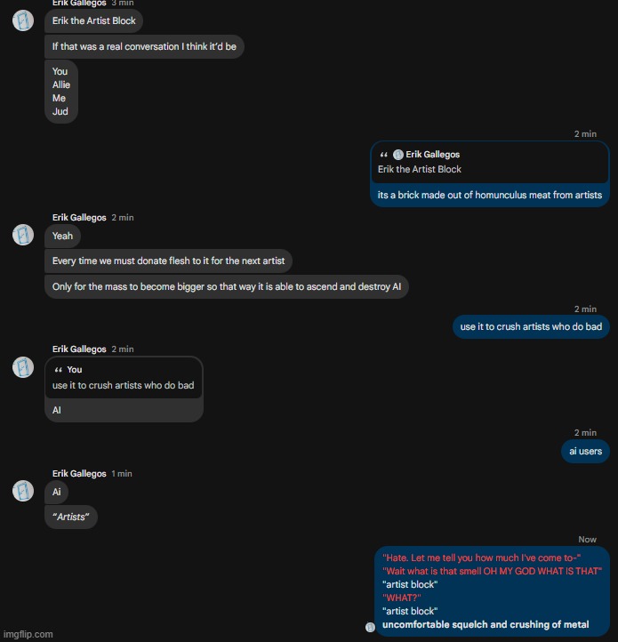 local man uses meat brick to kill the Allied Mastercomputer | made w/ Imgflip meme maker