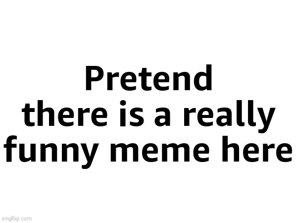 Pretend there is a really funny meme here | made w/ Imgflip meme maker