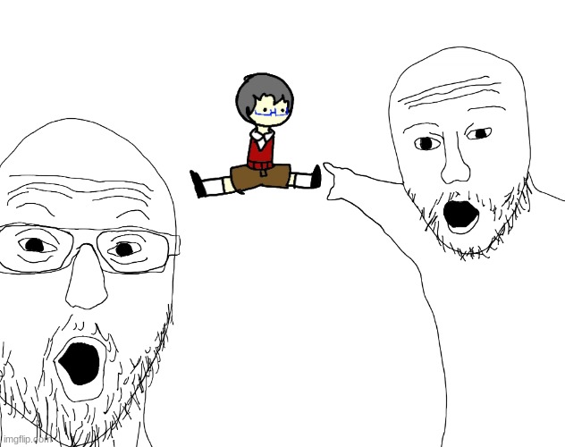 yes I'm back...fight me... | image tagged in two soyjacks transparent | made w/ Imgflip meme maker