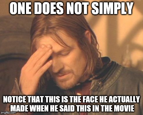 You're using it wrong! | ONE DOES NOT SIMPLY NOTICE THAT THIS IS THE FACE HE ACTUALLY MADE WHEN HE SAID THIS IN THE MOVIE | image tagged in memes,frustrated boromir,truth | made w/ Imgflip meme maker