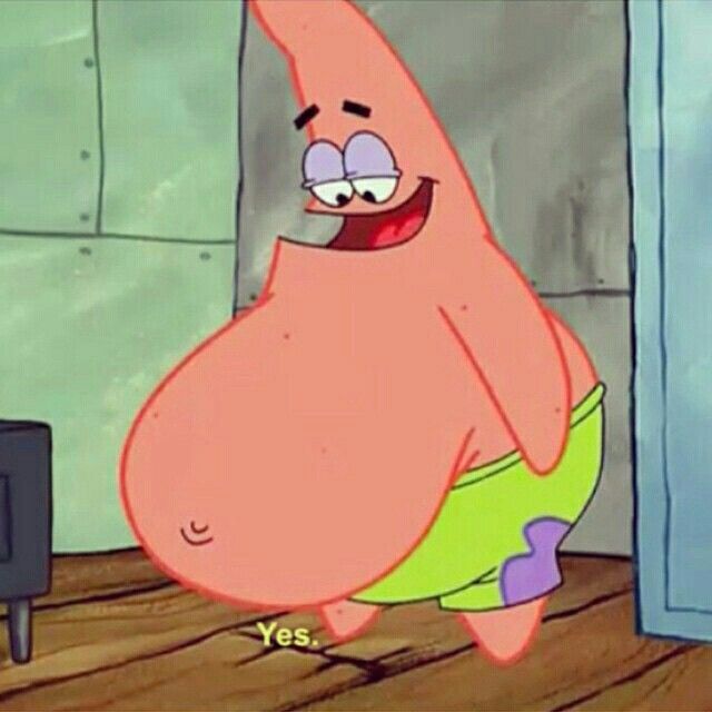 patrick big belly Blank Meme Template