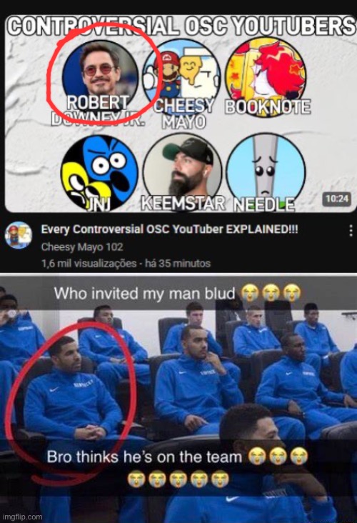 image tagged in bro thinks he's on the team | made w/ Imgflip meme maker