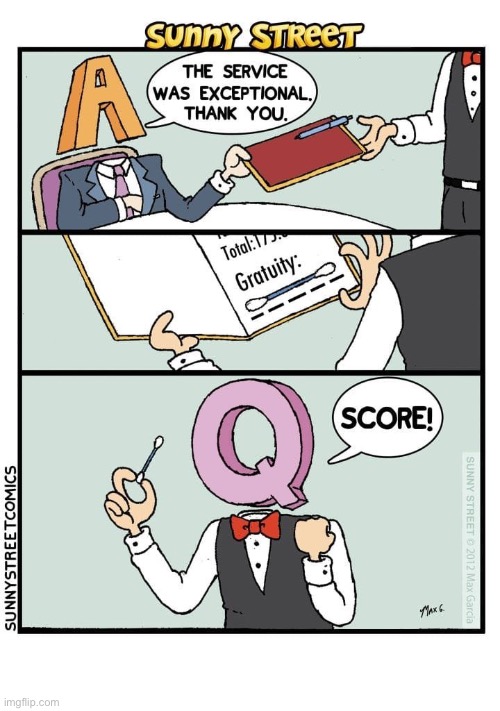 image tagged in comics,sunny street,restaurant,waiter,q,tip | made w/ Imgflip meme maker
