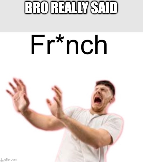 Fr*nch | BRO REALLY SAID | image tagged in fr nch | made w/ Imgflip meme maker