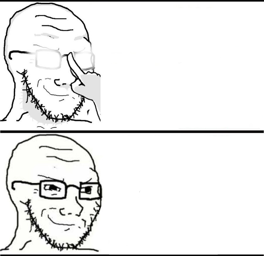 Glasses wojak duo Blank Meme Template