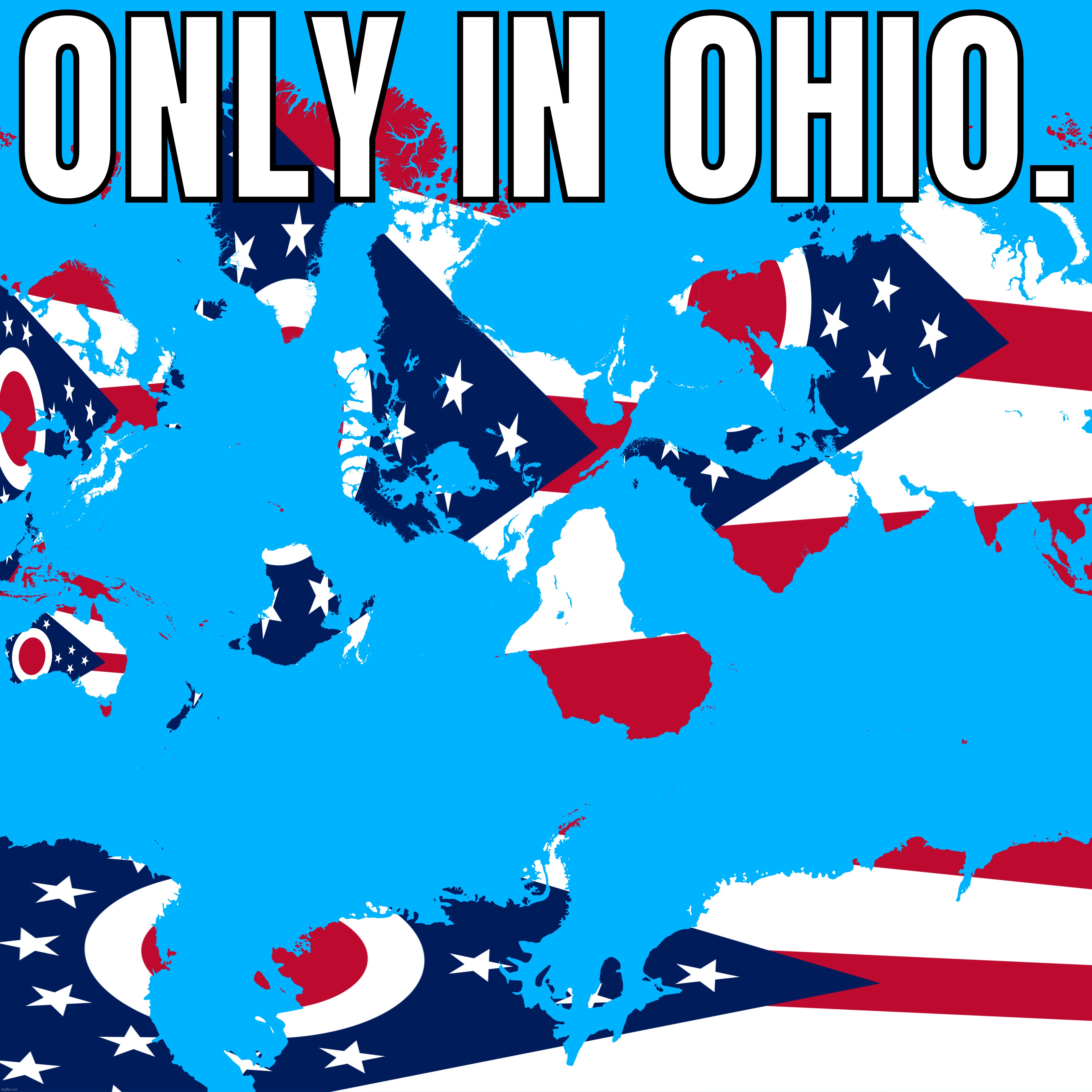 Cursed map | ONLY IN OHIO. | made w/ Imgflip meme maker