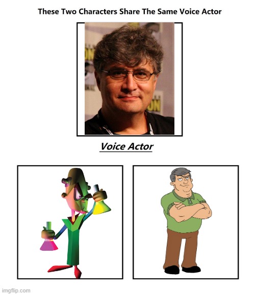 Maurice Lamarche | image tagged in same voice actor,maurice lamarche,crash bandicoot,hey arnold,nickelodeon | made w/ Imgflip meme maker