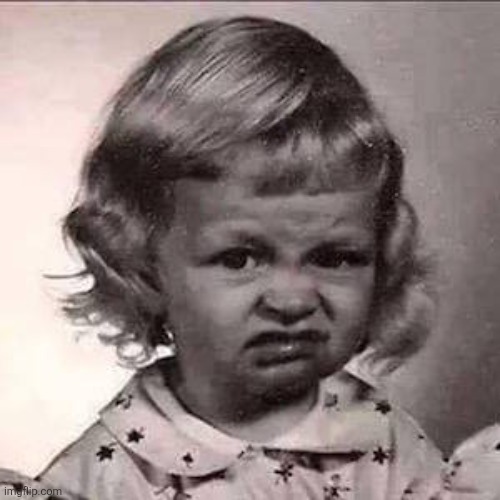 Disgusted little girl  | image tagged in disgusted little girl | made w/ Imgflip meme maker