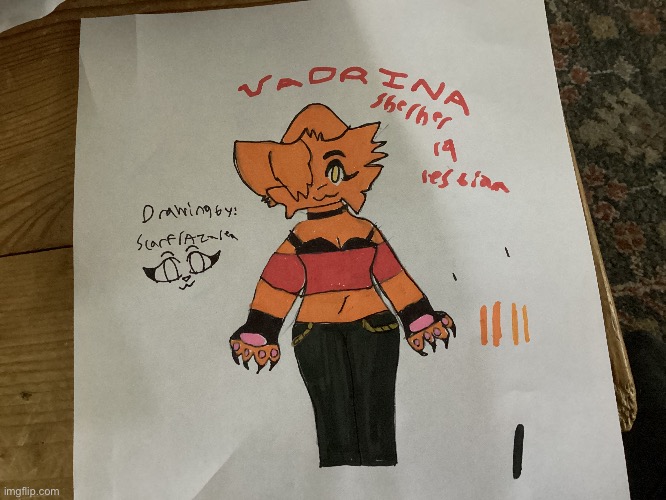 I drew Vadrina in this newer style im using rn. is it good? | made w/ Imgflip meme maker