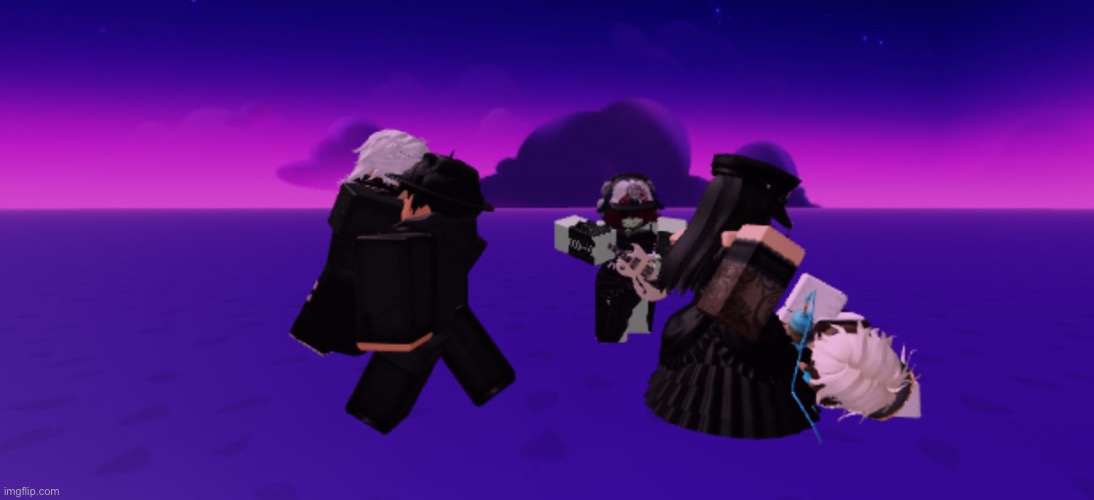 two bounty hunters kicking a$$ while a deceased marine life form shreds freebird | image tagged in roblox,random tag i decided to put,what | made w/ Imgflip meme maker