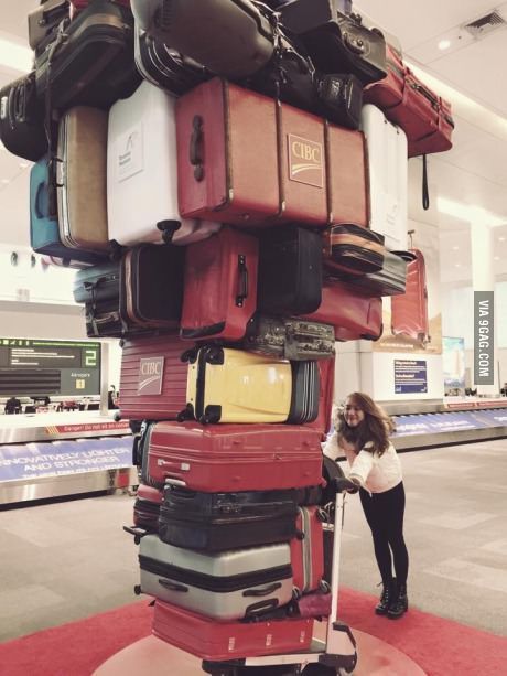 huge luggage Blank Meme Template