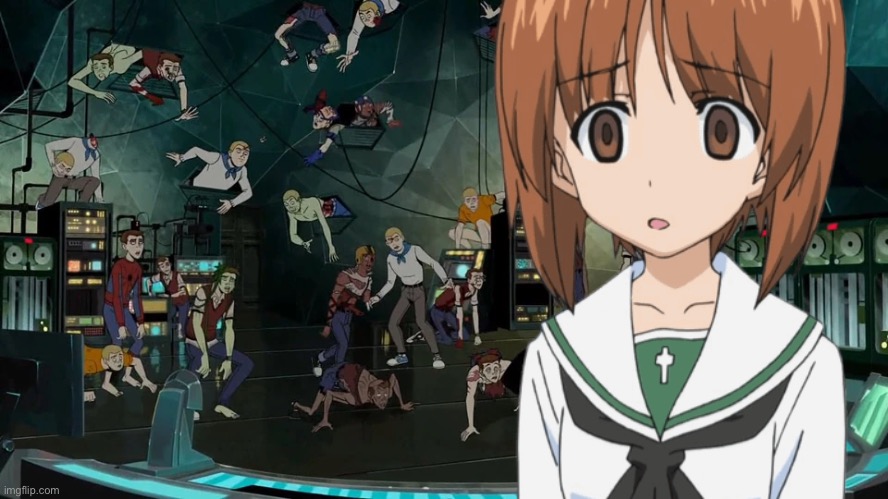 Miho Traumatized by Rusty’s Psyche | image tagged in girls und panzer,venture bros,girls und venture,parody,meme,crossover | made w/ Imgflip meme maker