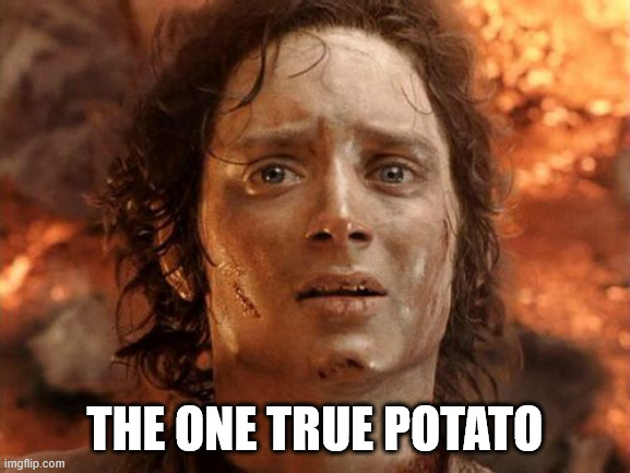 It's Finally Over Meme | THE ONE TRUE POTATO | image tagged in memes,it's finally over | made w/ Imgflip meme maker