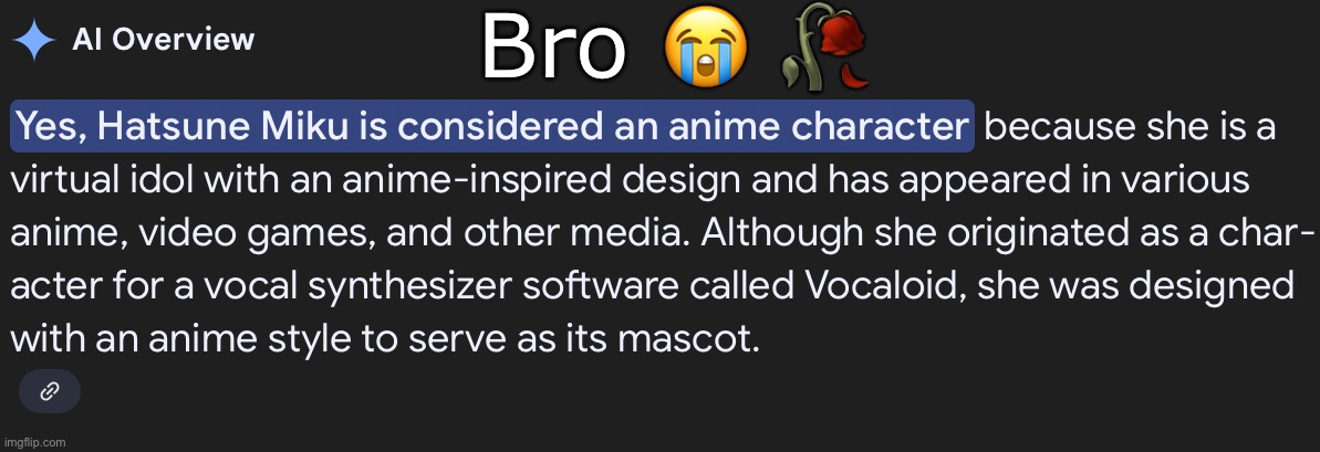 Is she actually? | Bro 😭 🥀 | made w/ Imgflip meme maker