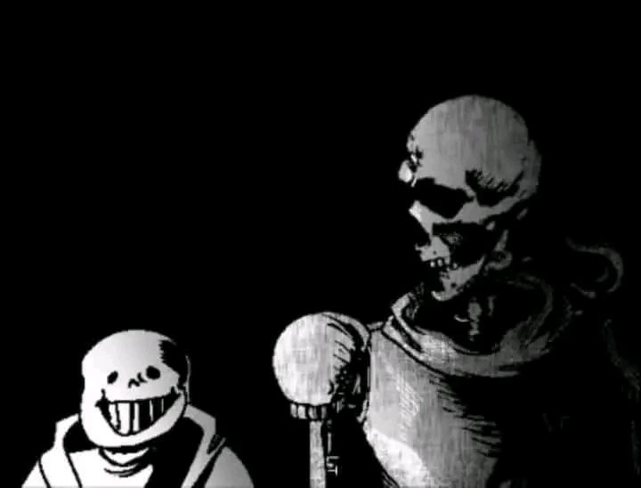 High Quality Realistic Papyrus staring at poorly detailed Sans Blank Meme Template