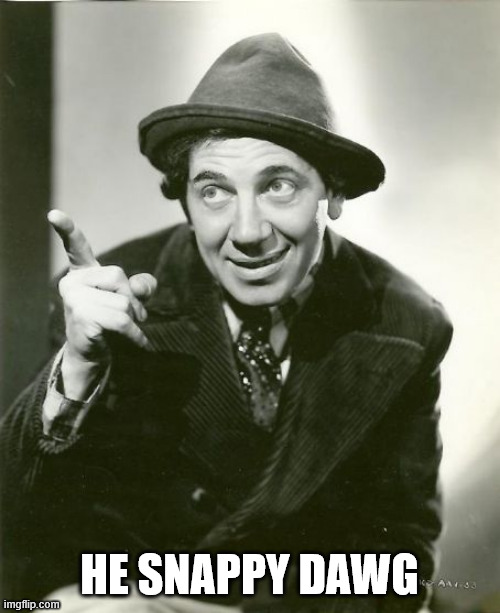 Chico Marx | HE SNAPPY DAWG | image tagged in chico marx | made w/ Imgflip meme maker