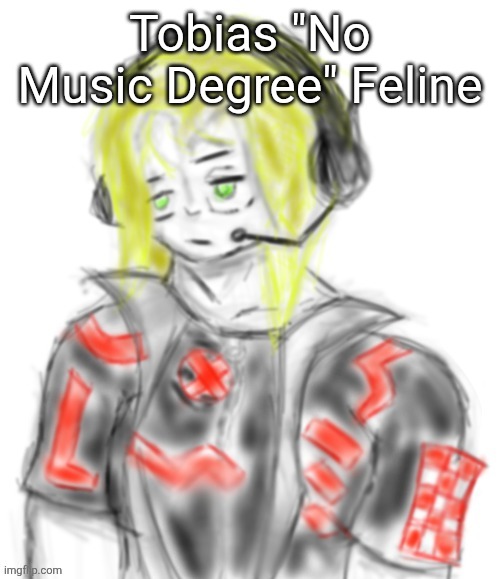 Kael (tysm c0p) | Tobias "No Music Degree" Feline | image tagged in kael tysm c0p | made w/ Imgflip meme maker