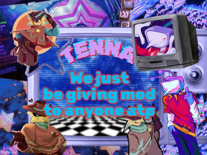 how did sammy of all people get mod | We just be giving mod to anyone atp | image tagged in mewo's tenna and starlo temp by asriel | made w/ Imgflip meme maker
