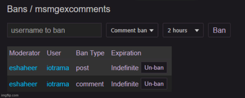 first bans of this stream | made w/ Imgflip meme maker