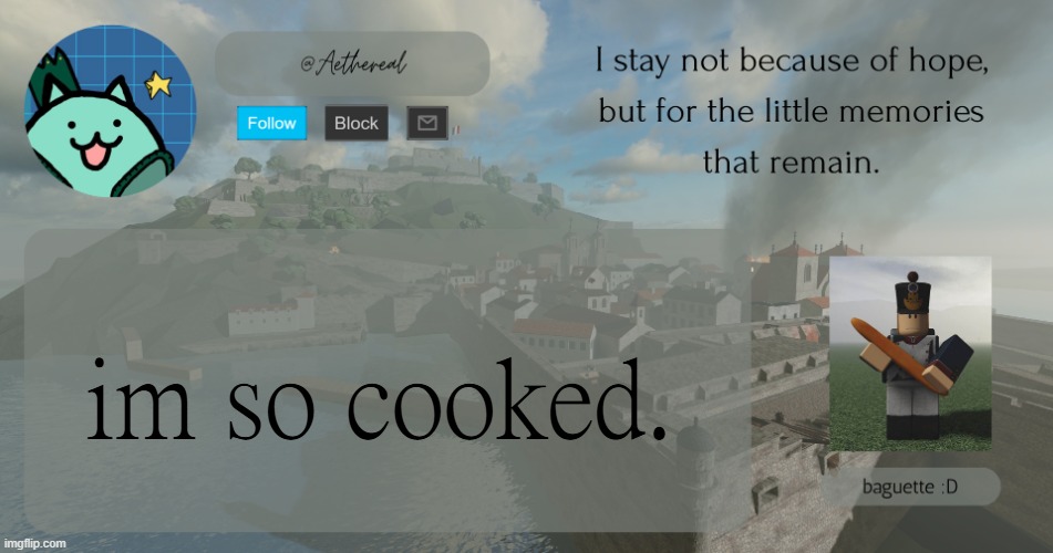 hello | im so cooked. | image tagged in hello | made w/ Imgflip meme maker