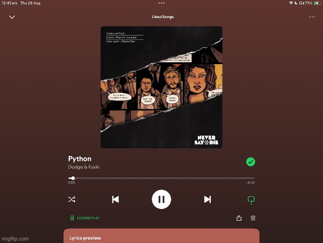 just let me listen to Python ? | image tagged in spotify | made w/ Imgflip meme maker