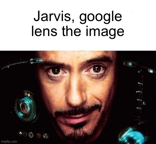 Jarvis Template | Jarvis, google lens the image | image tagged in jarvis template | made w/ Imgflip meme maker