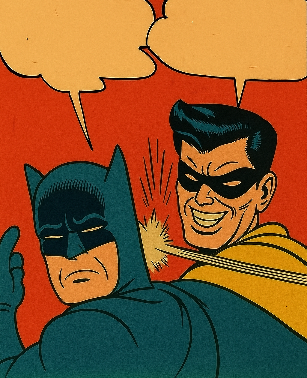 robins revenge slap Blank Meme Template