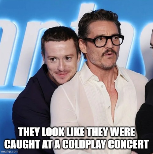 Reed n Johnny, Caught | THEY LOOK LIKE THEY WERE CAUGHT AT A COLDPLAY CONCERT | image tagged in fantastic four | made w/ Imgflip meme maker