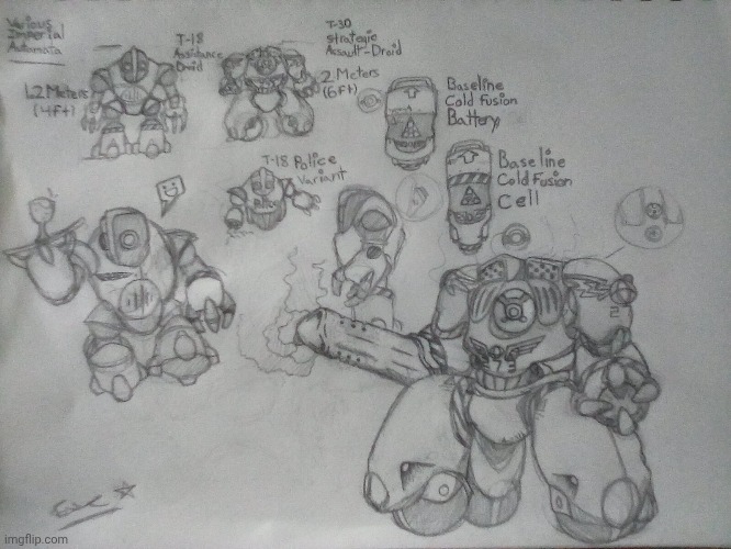 Humanity's Cool Robots (Various Imperial Automata, lore in comments as usual) | made w/ Imgflip meme maker