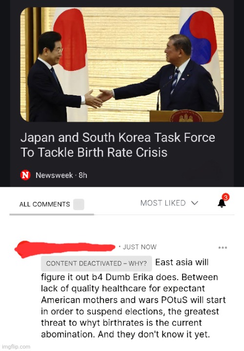 I mean magamerica doesn't know sht let's be honest but yea they're done lol | image tagged in asia,birth | made w/ Imgflip meme maker