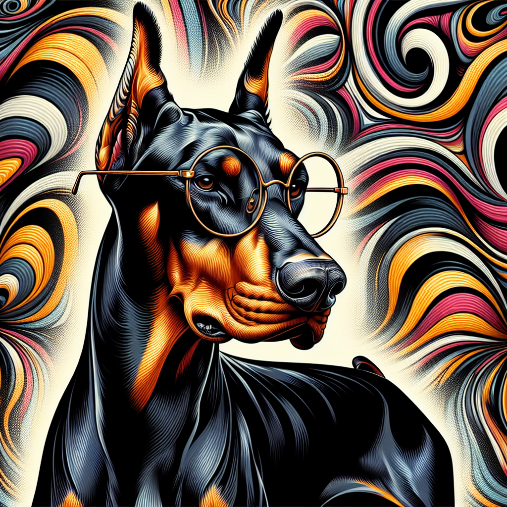 doberman-with-glasses Blank Meme Template