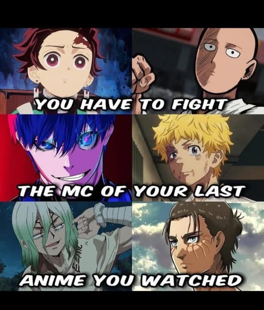 anime mc meme Blank Meme Template