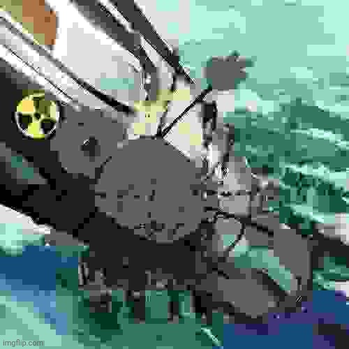 Low quality scrimblo strapped to a nuke | made w/ Imgflip meme maker