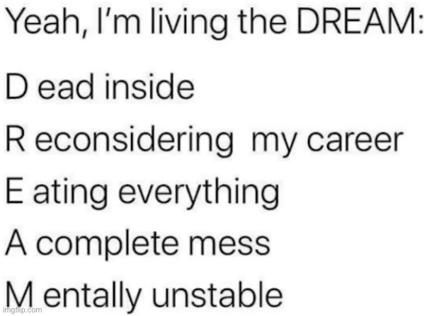 Me | image tagged in i m livin the dream,so i got that goin for me which is nice,you have been eternally cursed for reading the tags | made w/ Imgflip meme maker