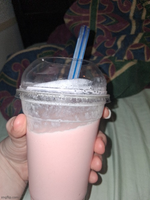 Local boba place ran out, now I'm just drinking  MILK SLUSH | made w/ Imgflip meme maker