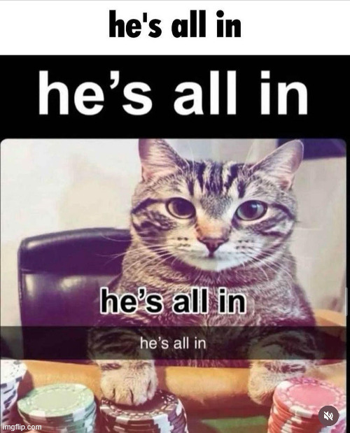 he's all in | made w/ Imgflip meme maker