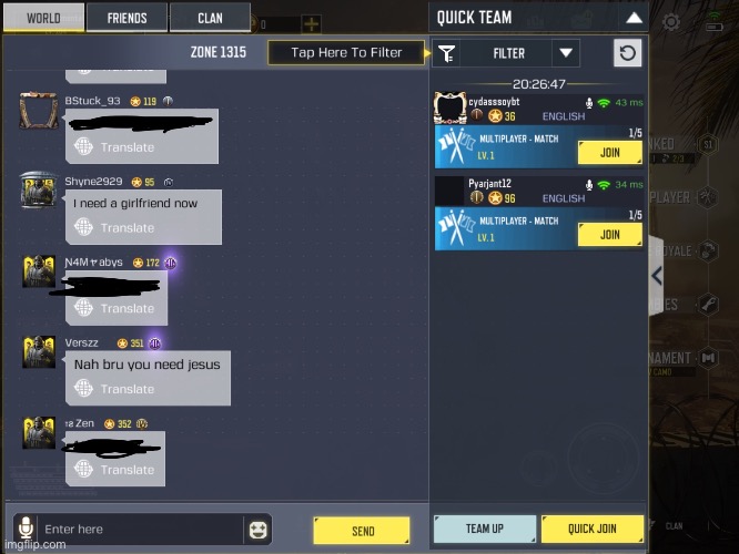 The CODM chat for some reason | image tagged in chat,what,funny,true story | made w/ Imgflip meme maker