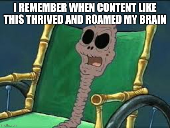 I remember when | I REMEMBER WHEN CONTENT LIKE THIS THRIVED AND ROAMED MY BRAIN | image tagged in i remember when | made w/ Imgflip meme maker