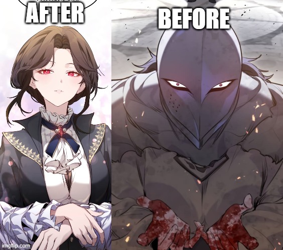 Transformation | AFTER; BEFORE | image tagged in manhwa | made w/ Imgflip meme maker