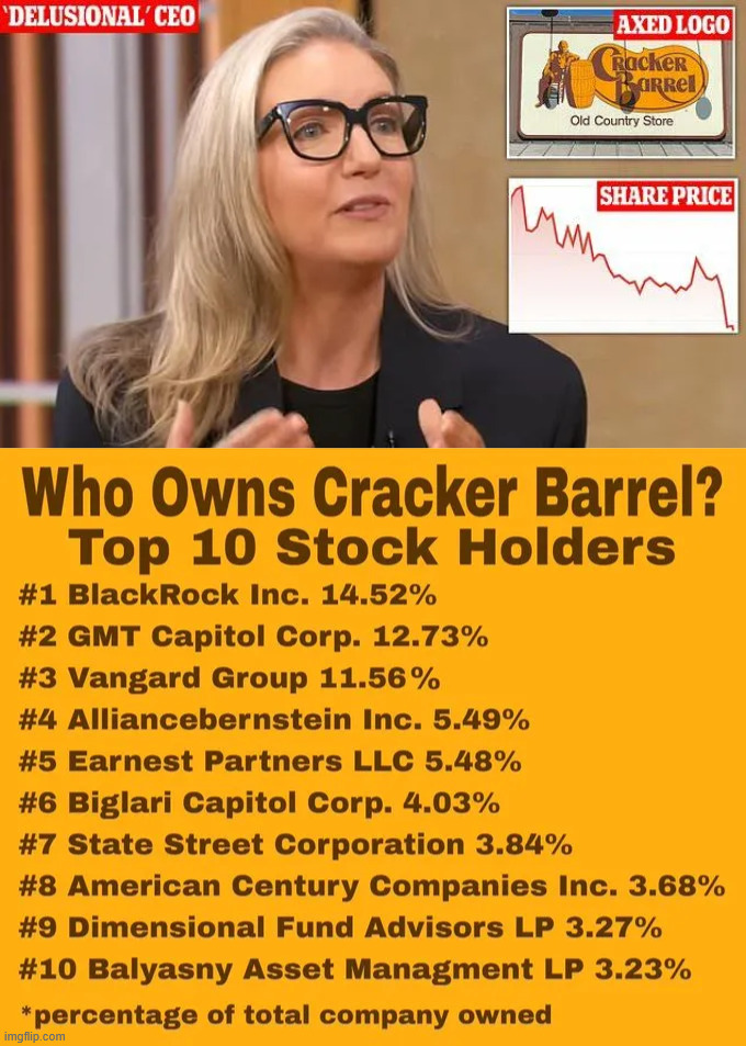The customer is always right | image tagged in woke ceo,ruins crackerbarrel | made w/ Imgflip meme maker